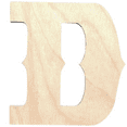 thumbnail image 1 of Krafty Supply 8" Tall Western Block - Birch Letter D | 1/4" Thick Birch | Unfinished Wooden Letters | Craft Alphabet Initials, 1 of 5