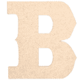 thumbnail image 1 of Krafty Supply 8" Tall Western Block - MDF Letter B | 1/8" Thick | Unfinished Wooden Letters | Craft Alphabet Initials, 1 of 6