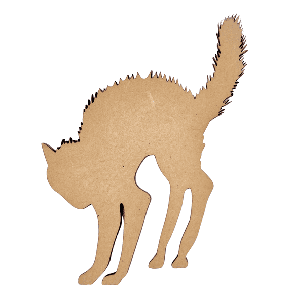 Krafty Supply Black Cat/Halloween Cat 1/8"MDF 3" Tall