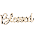 thumbnail image 1 of Krafty Supply Connected Word Blessed| 1/4" Birch Wood| Wood Crafts| Home/Fall Decor 8", 1 of 4