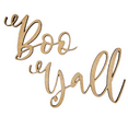 thumbnail image 1 of Krafty Supply Connected Word Boo Y'all, 1/4" Thick MDF, Halloween Crafts, 7" Wide, 1 of 4