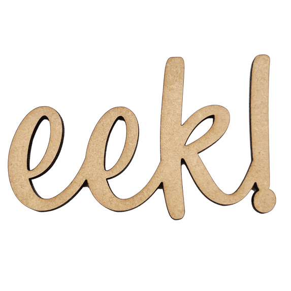 Krafty Supply Connected Word Eek! Halloween Words, 1/8" MDF, Halloween Crafts, 29" Wide