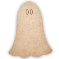 thumbnail image 1 of Krafty Supply Halloween Ghost Cutout with Score Lines. Wood Cut out 1/4"MDF 6" Tall, 1 of 3
