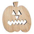 thumbnail image 1 of Krafty Supply Jack-O-Latern Wood Cut out 1/4"Birch 6" Tall, 1 of 3