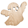 thumbnail image 1 of Krafty Supply Spooky Ghost Cutout. Wood Cut out 1/4"Birch 3" Tall, 1 of 3