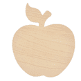thumbnail image 1 of Krafty Supply Wood Apple, 1/4" Thick Birch Wood, 8 inches, 1 of 3