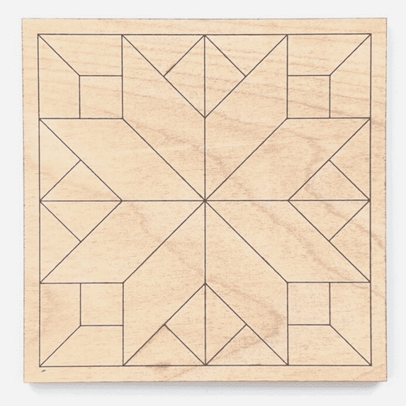 Krafty Supply Wood Barn Quilt, 1/4" Thick Birch Wood, 2 inches