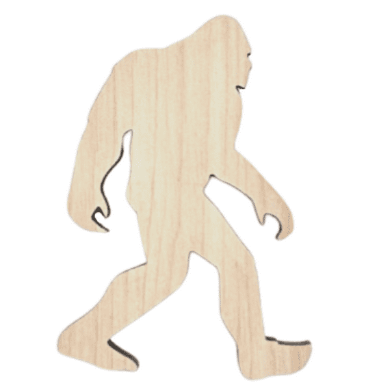 Krafty Supply Wood Big Foot, 1/4" Thick Birch Wood, 8 inches