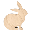 thumbnail image 1 of Krafty Supply Wood Bunny, 1/4" Thick Birch Wood, 8 inches, 1 of 3