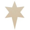 thumbnail image 1 of Krafty Supply Wood North Star / Christmas Star, 1/4" Thick MDF, 4 inches, 1 of 5