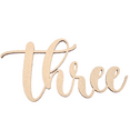 thumbnail image 1 of Krafty Supply Wood Number Word Three, 8" Wide, 1/8" MDF, Wood Numbers, 1 of 1