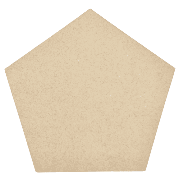 Krafty Supply Wood Pentagons , 1/8" Thick MDF, Bulk Set of 10 Wood Pentagons, Small, 3 inches