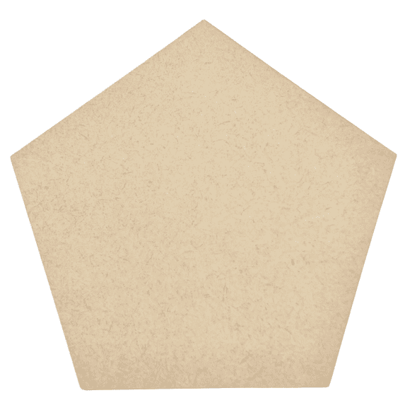 Krafty Supply Wood Pentagons, 1/8" Thick MDF, Bulk Set of 25 Wood Pentagons, Large, 10 inches
