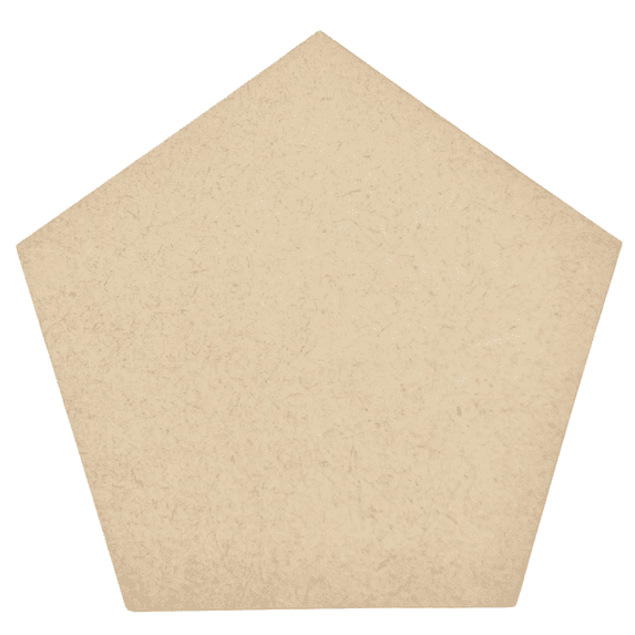 Krafty Supply Wood Pentagons, 1/8" Thick MDF, Bulk Set of 25 Wood Pentagons, Small, 3 inches