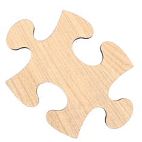 Krafty Supply Wood Puzzle, 1/4" Thick Birch Wood, 2 inches
