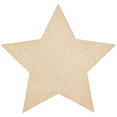 thumbnail image 1 of Krafty Supply Wood Star, 1/4" Thick MDF, 5 inches, 1 of 4