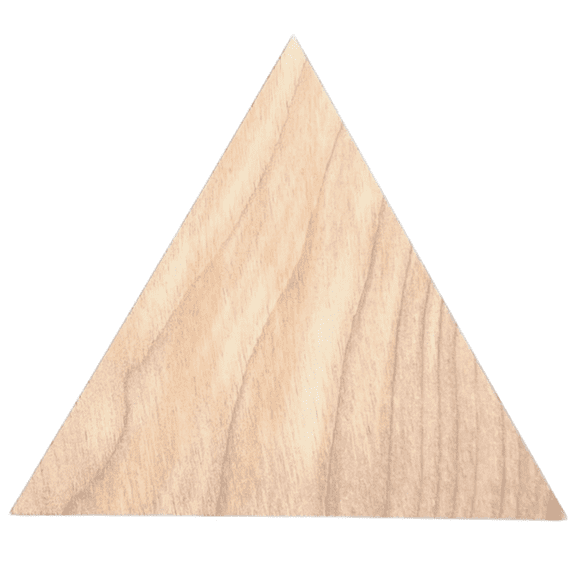 Krafty Supply Wood Triangles, 1/4" Thick Birch Wood, Bulk Set of 25 Wood Triangles, Medium, 6 inches