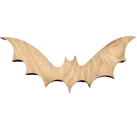 Krafty Supply Wooden Bat Cutout/ Halloween Bat 1/4"Birch 6" Wide