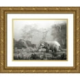 thumbnail image 1 of Krahmer, Frank 14x12 Gold Ornate Wood Framed with Double Matting Museum Art Print Titled - African elephant, Ngorongoro Crater, Tanzania, 1 of 4