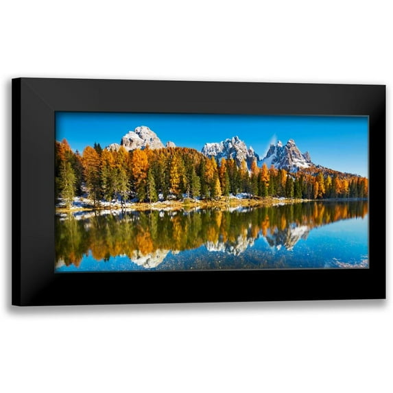 Krahmer, Frank 18x11 Black Modern Framed Museum Art Print Titled - Lago Antorno and Misurina, Dolomites, Italy