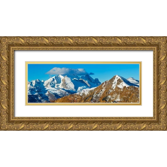 Krahmer, Frank 18x9 Gold Ornate Wood Framed with Double Matting Museum Art Print Titled - Marmolada, Italy