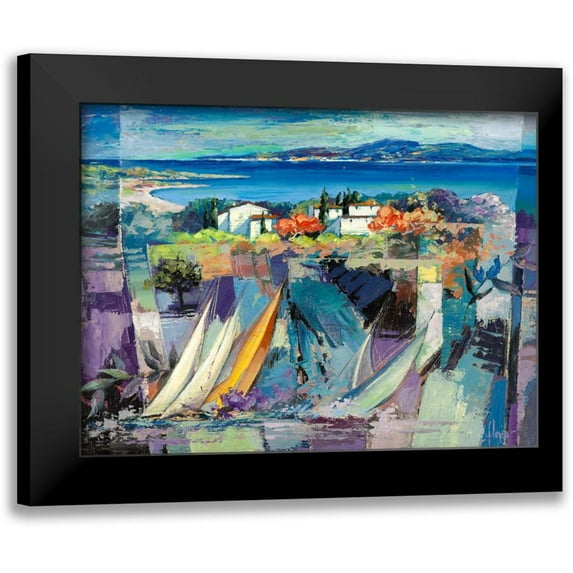 Krahmer, Frank 24x19 Black Modern Framed Museum Art Print Titled - Racconto mediterraneo