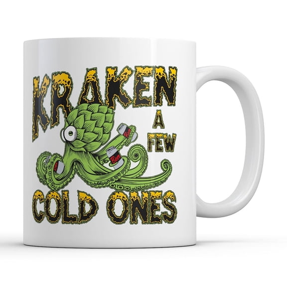 Kraken A Few Cold Ones Mug Funny Sarcastic Drinking Graphic Novelty Coffee Cup