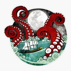 Kraken Attack Ocean Monster Design Sticker