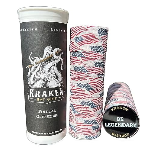 Kraken Bat Grip Batting Pine Tar Grip Stick Enhancer for Baseball Bats