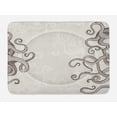 thumbnail image 1 of Kraken Bath Mat, Fish Octopus Tentacles with a Circular Shape Surreal Universe Treasure Beast Graphic, Non-Slip Plush Mat Bathroom Kitchen Laundry Room Decor, 29.5 X 17.5 Inches, Dust Taupe, Ambesonne, 1 of 2