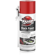 Kraken Bond Black Waterfall & Landscape Foam Sealant, Expanding Polyurethane Pond & Rock Foam, UV & Water Resistant, Straw Use, 12 oz Can, 1 Pack