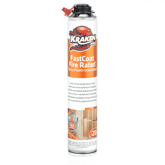 Kraken Bond Fastcoat Spray Foam Insulation, Class A Fire Rated, 20 Board Feet, Closed Cell - 1 Pack