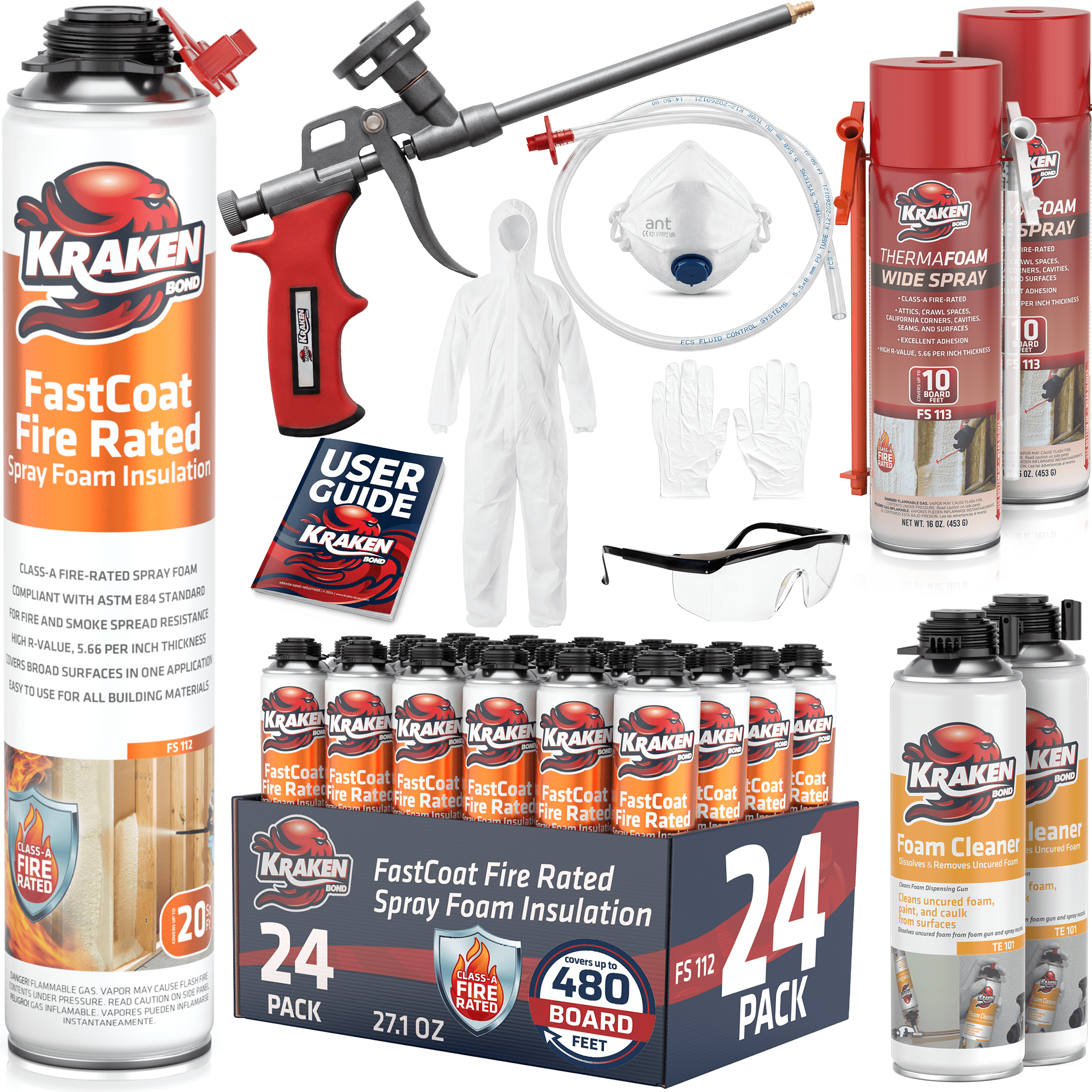 Kraken Bond Spray Foam Insulation Kit, 480 Board Feet, Class A