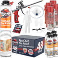 thumbnail image 1 of Kraken Bond Fastcoat Spray Foam Insulation Kit, Class A Fire Rated, 960 Board Feet, Closed Cell - 48 Pack Set, 1 of 10