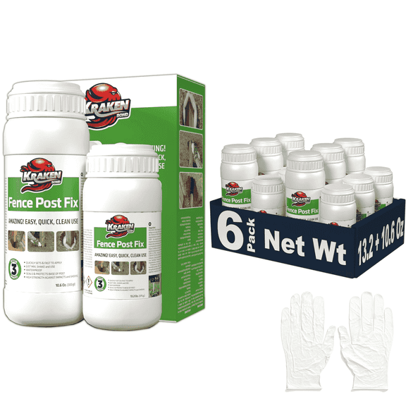 Kraken Bond Fence Post Fix 6 Pack (13.2oz+10.6oz)