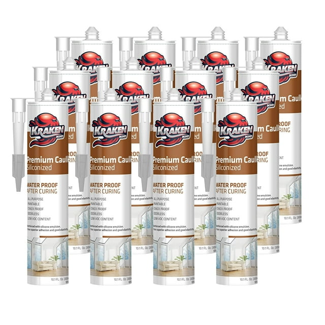 Kraken Bond Premium Siliconized Caulk Waterproof Acrylic Sealant