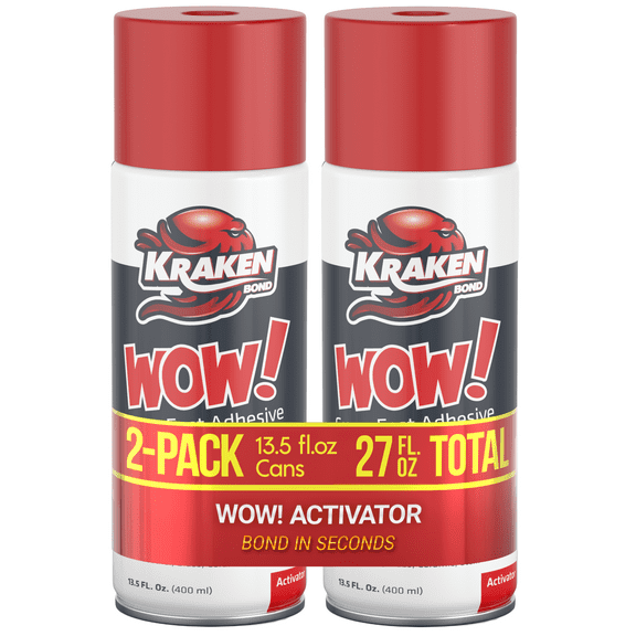 Kraken Bond WOW CA Glue Accelerator Spray (Only Activator)-13.5oz/2 Pack