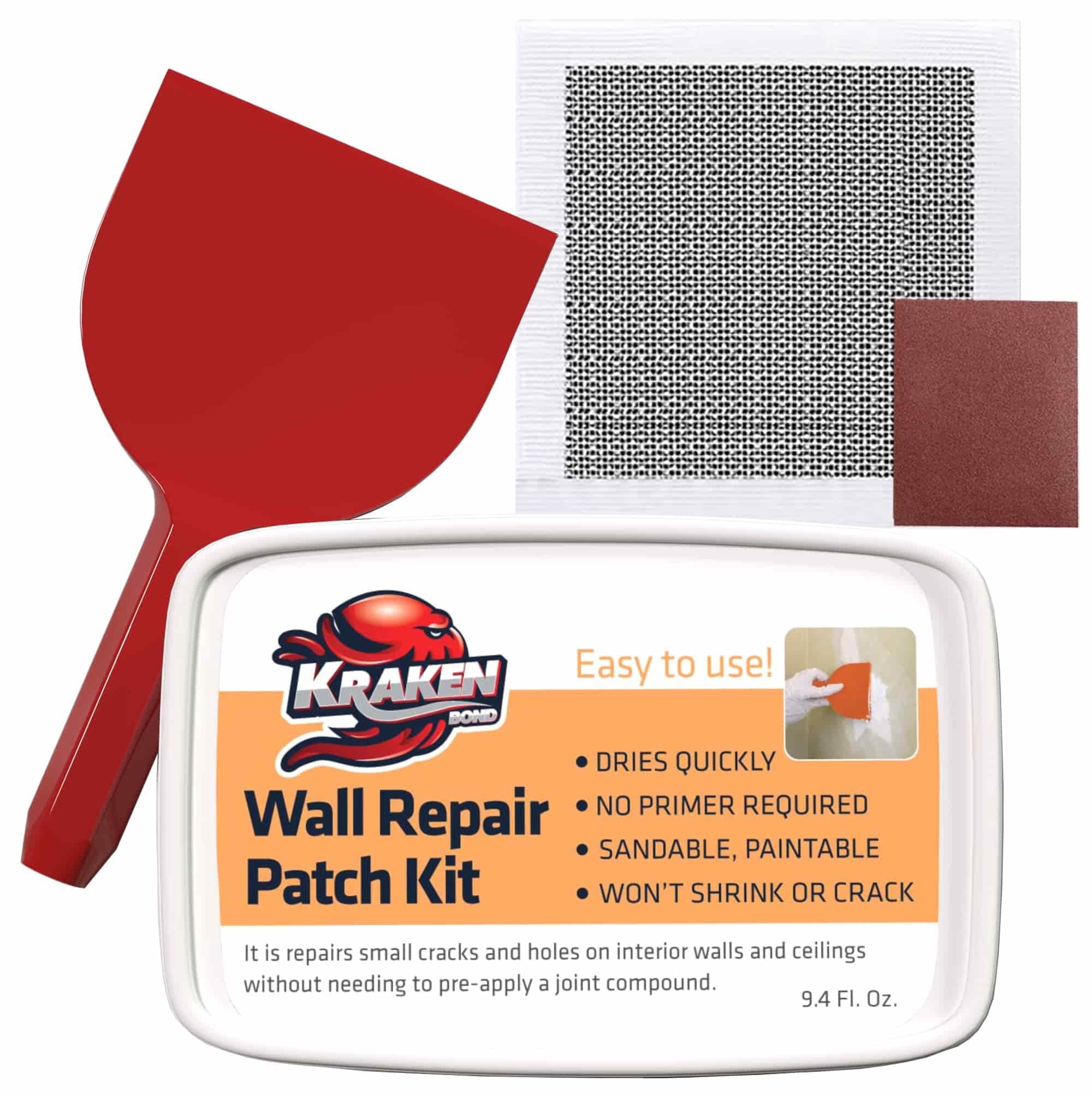 Kraken Bond Wall Repair Patch Kit - 8 fl oz-3 Pack - Walmart.com