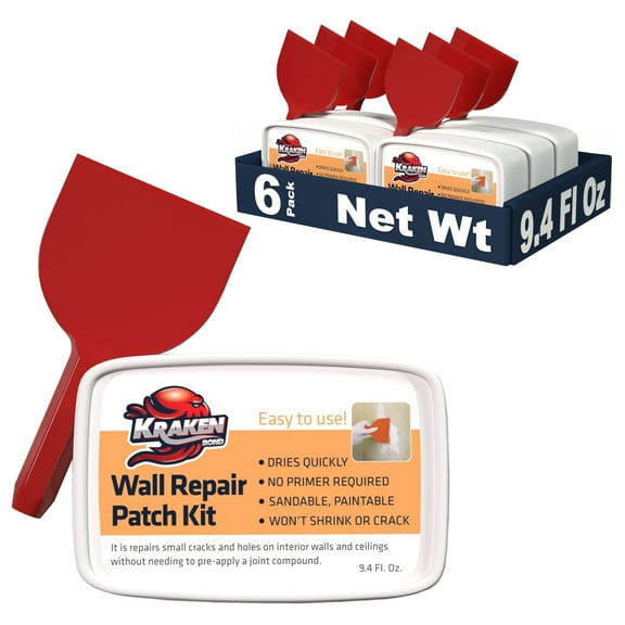 Kraken Bond Wall Repair Patch Kit - 8 fl oz-6 Pack