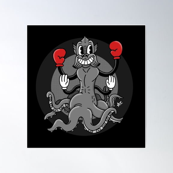 Kraken - Monster Mash Poster Wall Art, Modern Wall Decor For Living Room Bedroom, 30x30 UNFRAMED