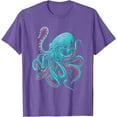 thumbnail image 1 of Kraken Octopus Sea Animal Softstyle Unisex T-Shirt,Purple Heather Color,Size XL, 1 of 5