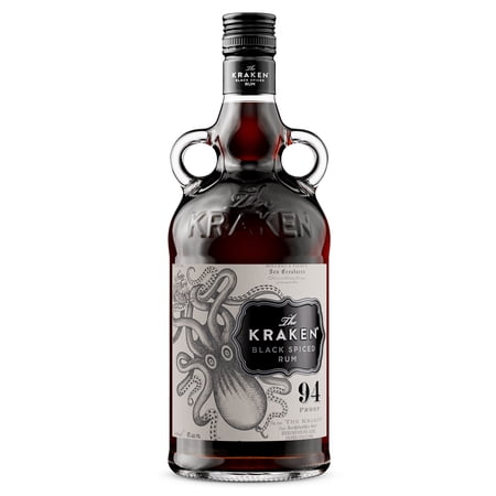 Kraken Rum Black Spiced Rum 94 Proof, 750 ml Glass Bottle, 47% ABV