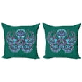 thumbnail image 1 of Ambesonne Vintage Throw Pillow Cover 2 Pack, Totem, 16", Petrol Blue Mauve, 1 of 2