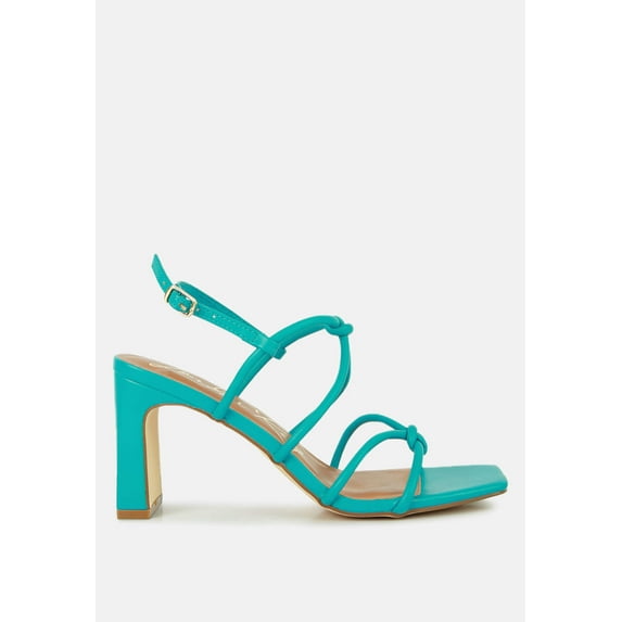 Kralor Knotted Strap Italian Block Heel Sandals