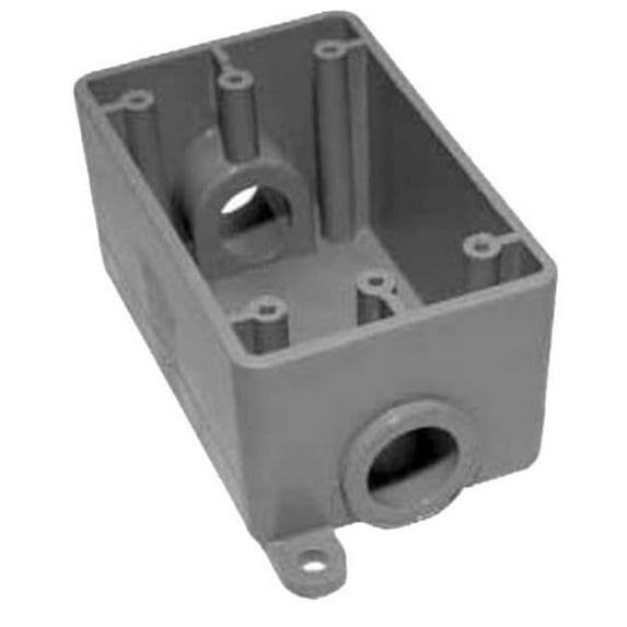 Kraloy Fittings FSC07 233408 Outdoor PVC F-Series Single Gang Deep Box - 0.75 in.