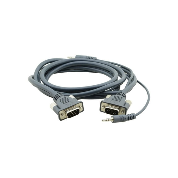 Kramer 92-7301025 15-pin HD (M) to 15-pin HD (M) & 3.5mm Stereo Audio Micro VGA Cable