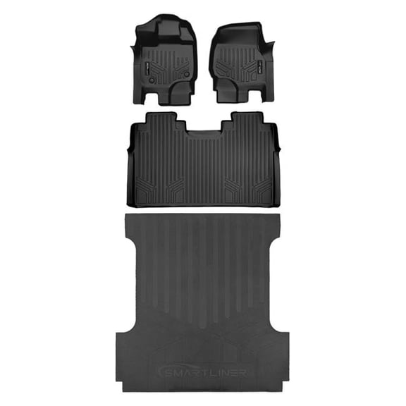 Kramer America SA0167-B0188-J0167 2 Row & Truck Bed Liner for 2015-2024 Ford F-150 Super Crew Cab, Black - Fits with 1st Row Bench Seat Without Over the Hump Coverage