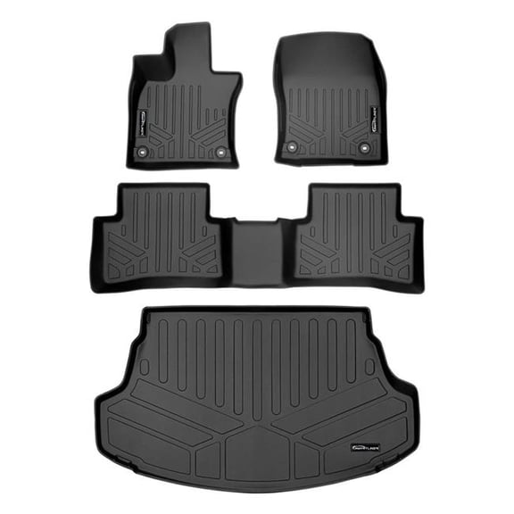 SMARTLINER 3 Rows Custom Fit Floor Liners Compatible with 2019 - 2025 Lexus UX (Hybrid | Cargo liner fits Without Subwoofer)