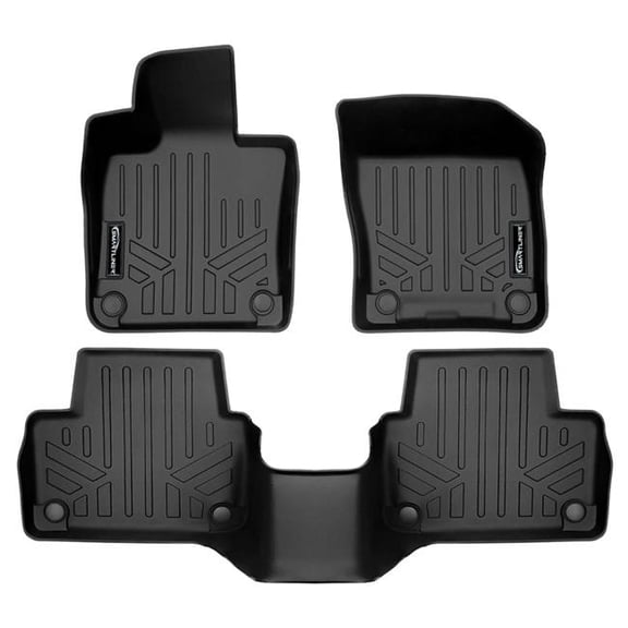 Kramer America SA0661-B0661-R All Weather Protection 2 Row Floor Mat Liner Set for 2019-2023 Volvo S60, Black