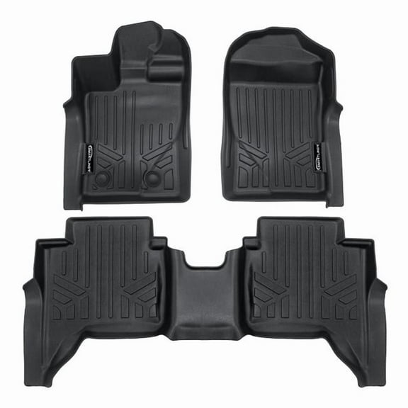 SMARTLINER 2 Rows Custom Fit Floor Liners Compatible with 2024 - 2025 Ford Ranger Super Crew